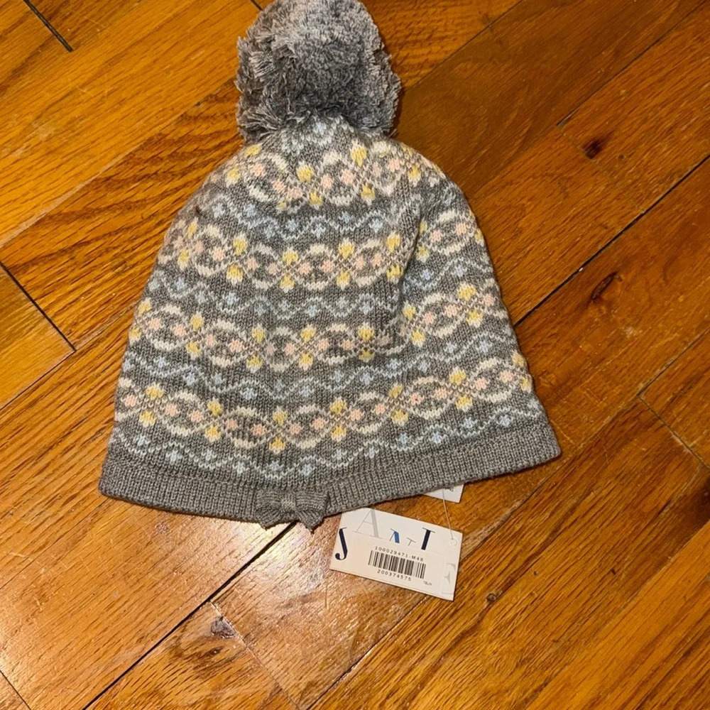 NWT Janie and jack 3M-6M baby toboggan hat cap beanie headgear winter girls